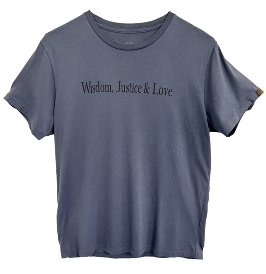 Wisdom Justice & Love Recycled Cotton Tee